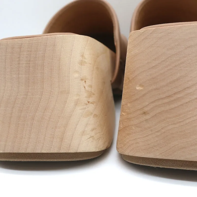 Sabots Marsell Bottone en cuir noisette taille 37 Mules à plateforme