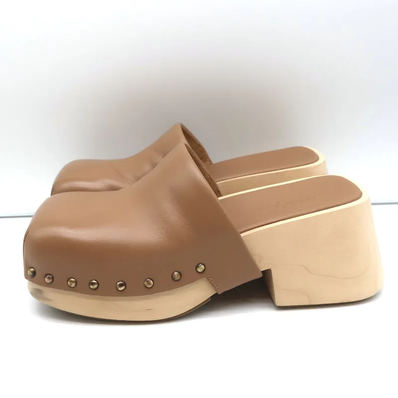 Sabots Marsell Bottone en cuir noisette taille 37 Mules à plateforme