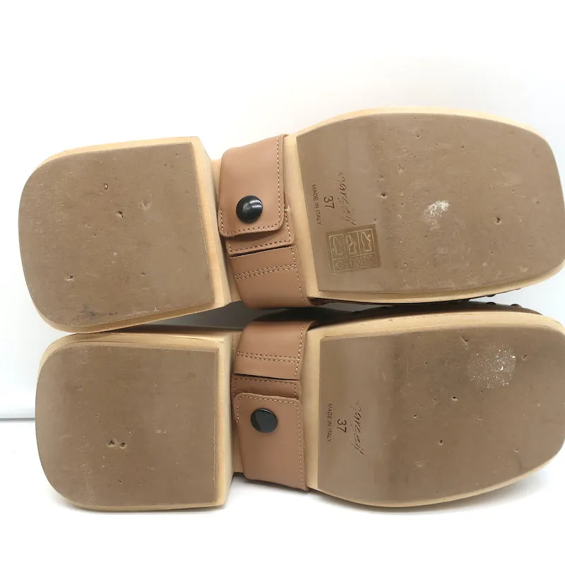 Sabots Marsell Bottone en cuir noisette taille 37 Mules à plateforme