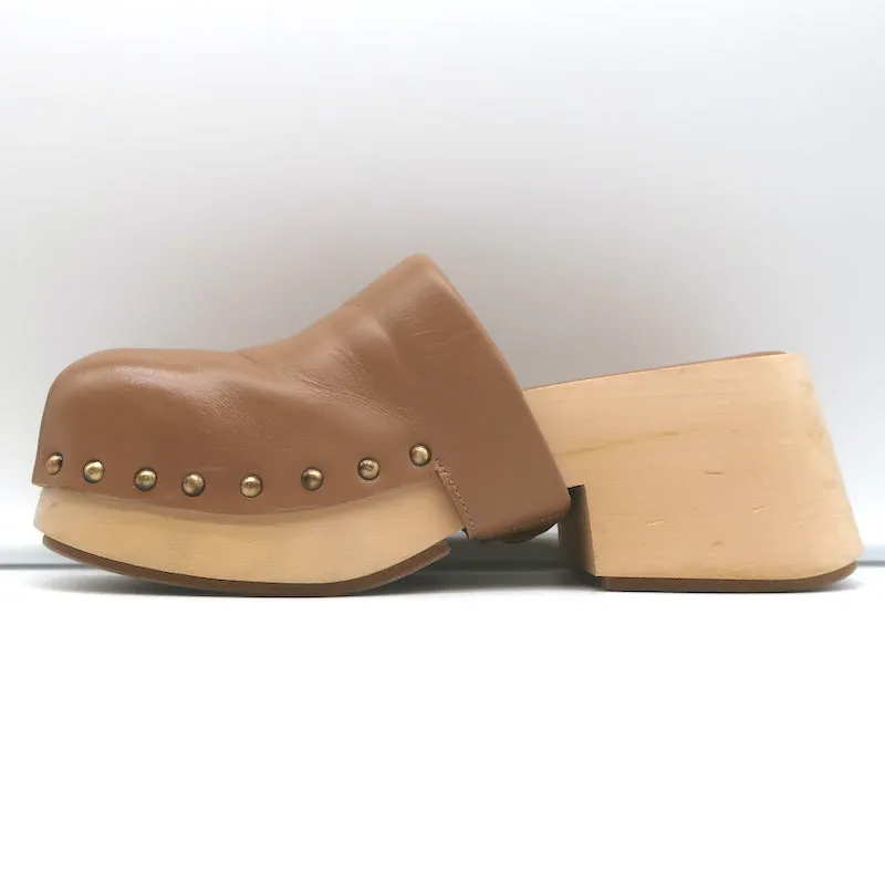 Sabots Marsell Bottone en cuir noisette taille 37 Mules à plateforme