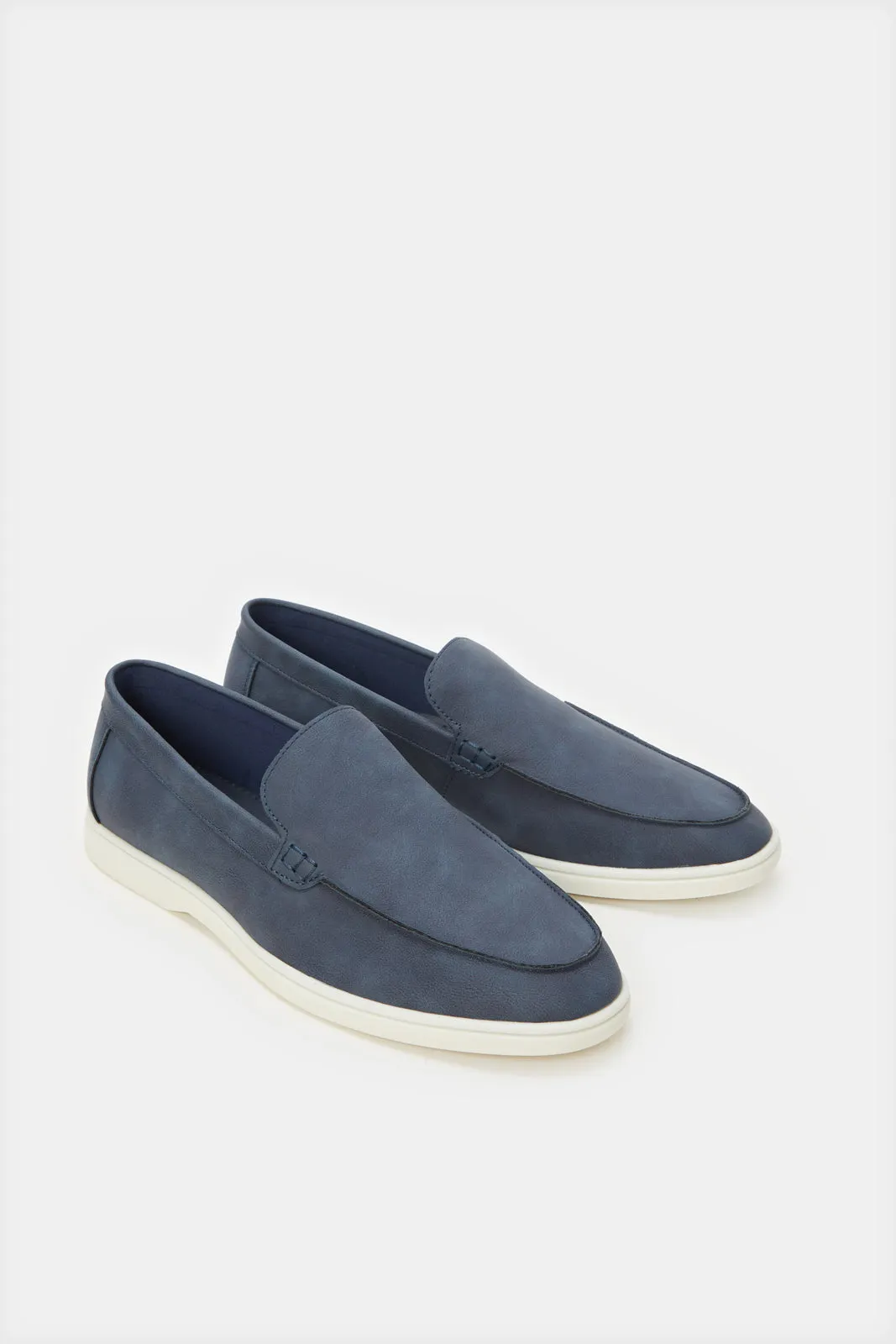 Mocassin Texturé Marine pour Homme