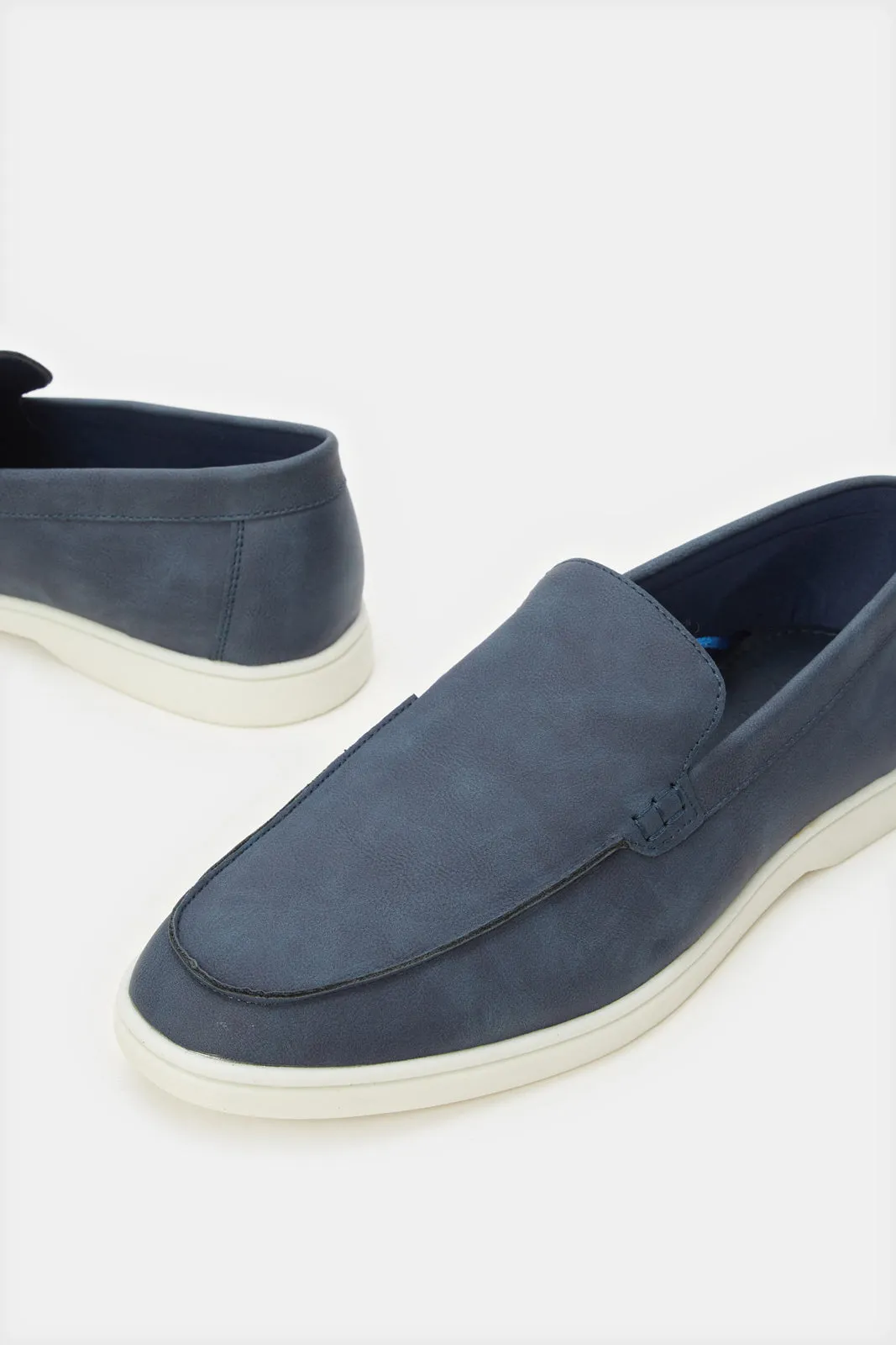 Mocassin Texturé Marine pour Homme