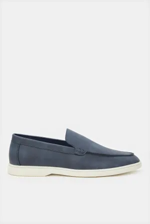 Mocassin Texturé Marine pour Homme