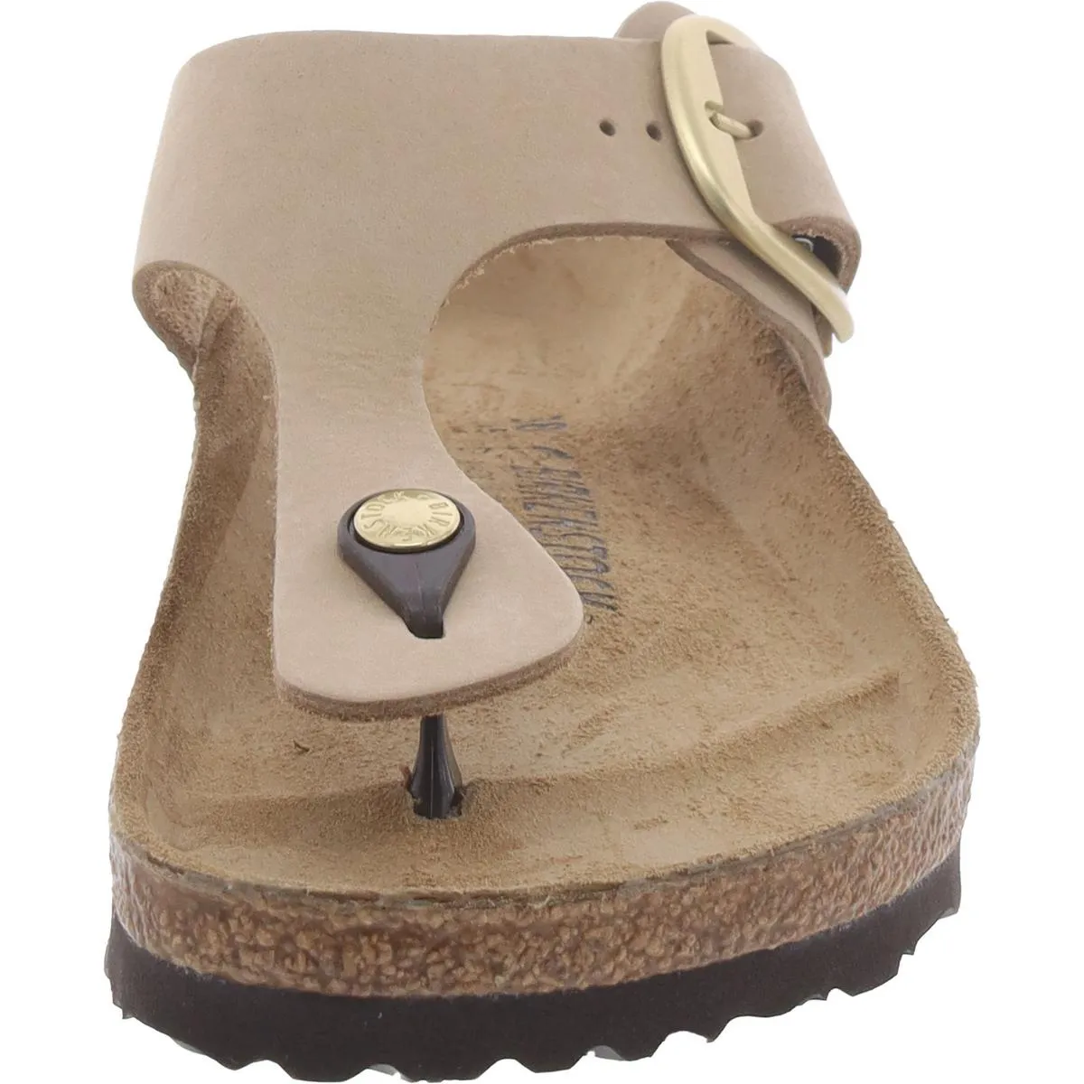 Sandales pour hommes à semelle intérieure en similicuir avec bride à l'orteil