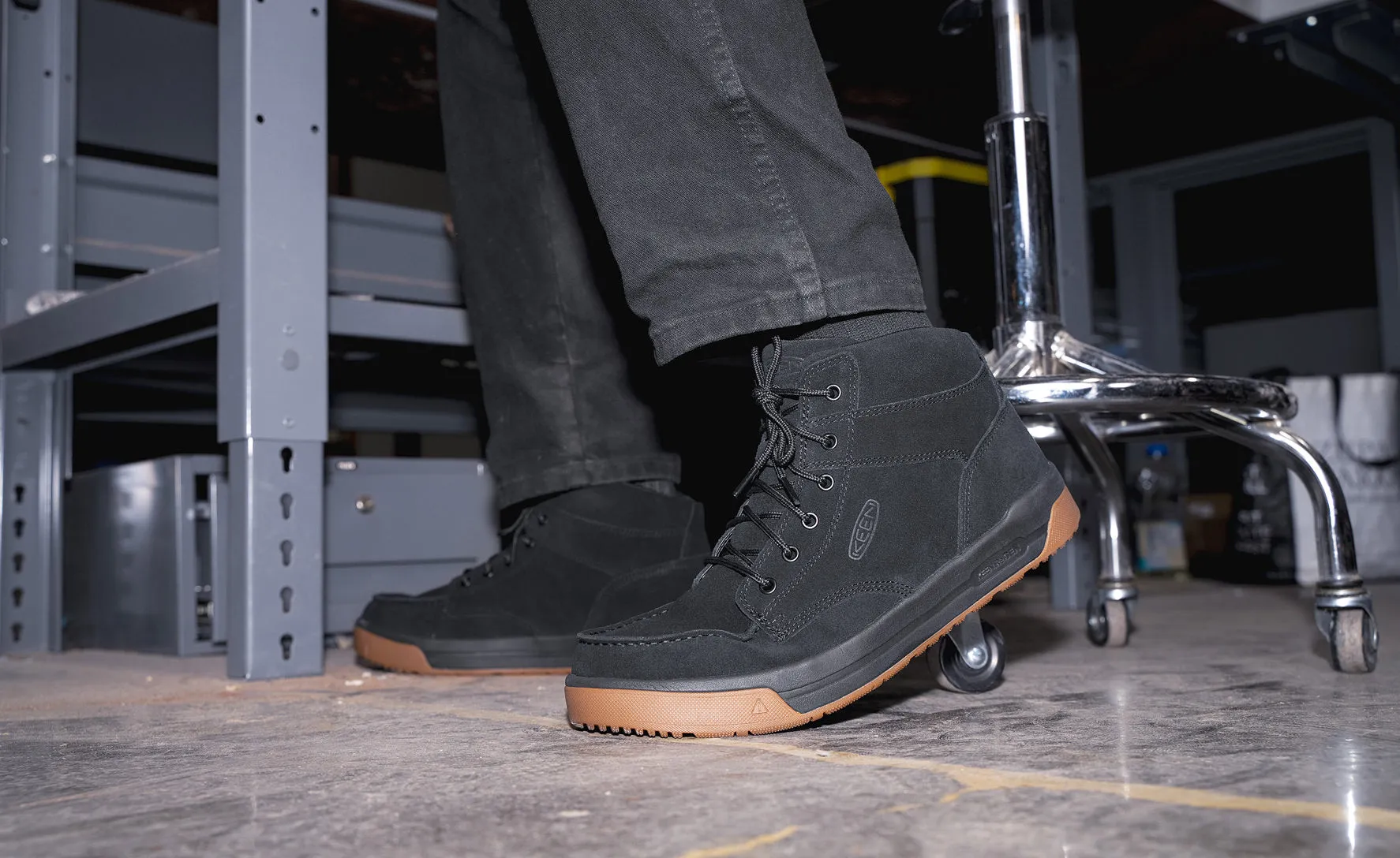 Botte Gibson pour homme (embout souple) | Noir/Gomme