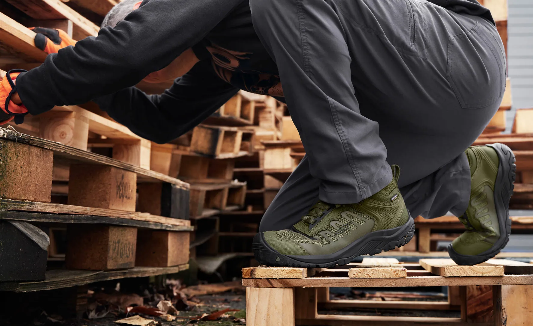Reno Mid Imperméable pour Homme (Embout en Carbone) | Magnétique/Noir