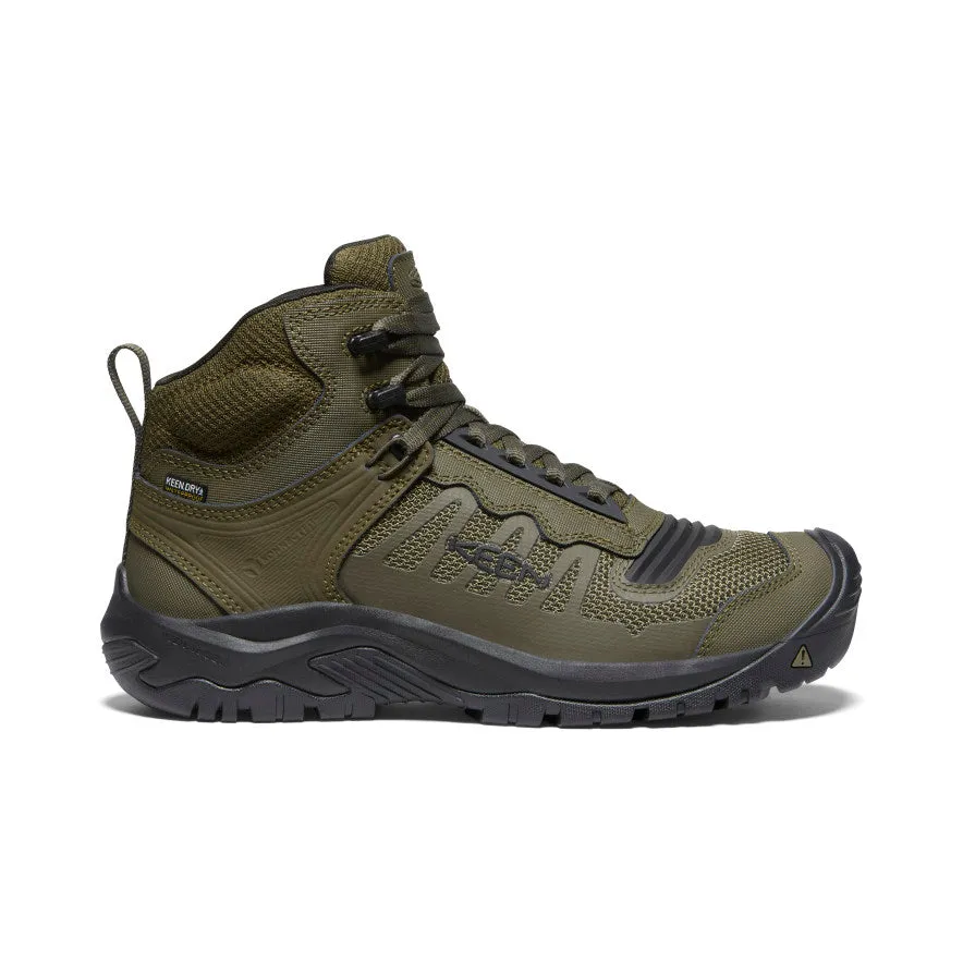 Reno pour Hommes Mi-Haute Imperméable (Bout Souple) | Vert Olive Foncé/Noir