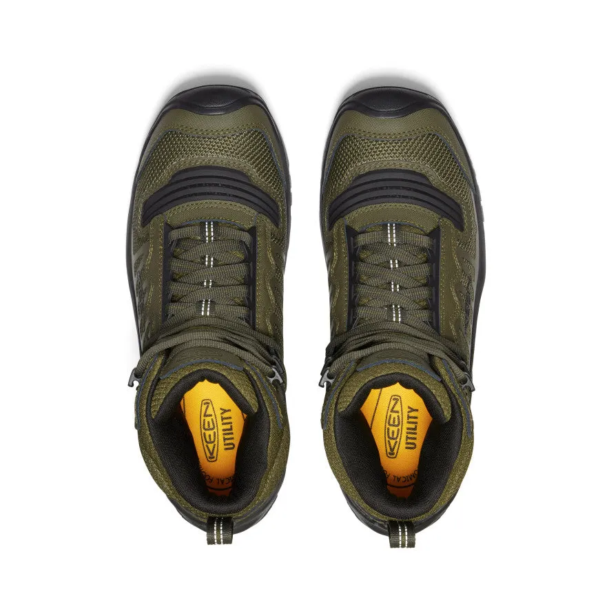 Reno pour Hommes Mi-Haute Imperméable (Bout Souple) | Vert Olive Foncé/Noir