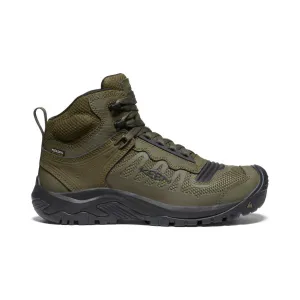 Reno pour Hommes Mi-Haute Imperméable (Bout Souple) | Vert Olive Foncé/Noir