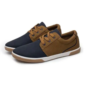 Baskets Homme Casual à Bout Rond Lacets Chaussures Plates