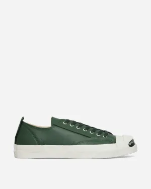 Baskets en cuir vertes avec logo sur l'orteil pour homme