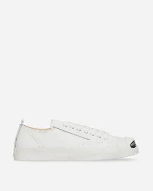 Baskets en cuir blanc avec logo sur l'orteil pour hommes