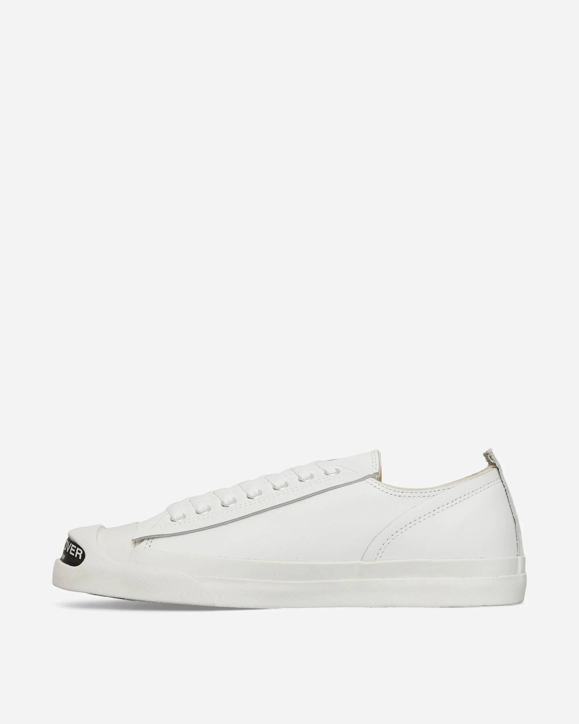 Baskets en cuir blanc avec logo sur l'orteil pour hommes
