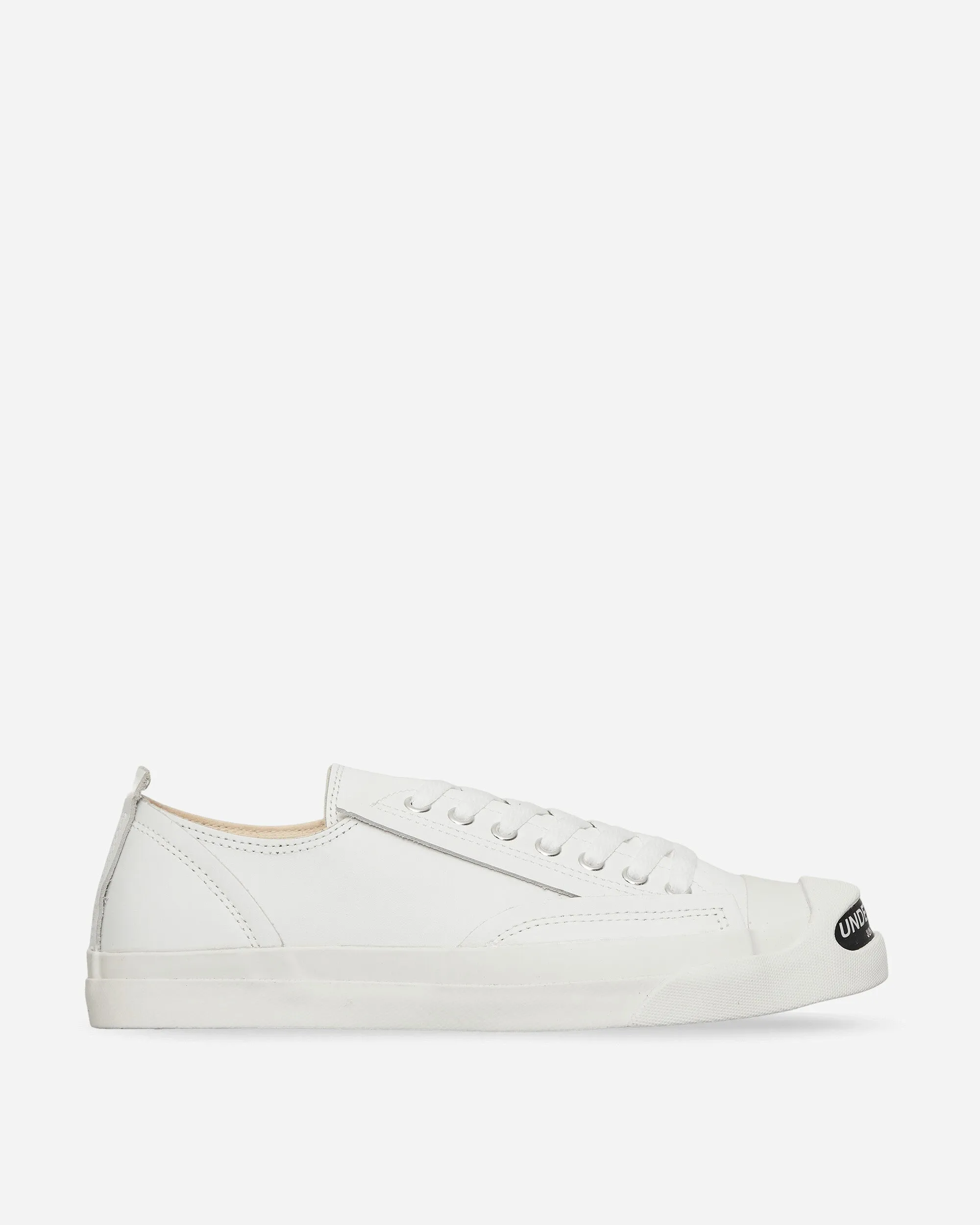 Baskets en cuir blanc avec logo sur l'orteil pour hommes