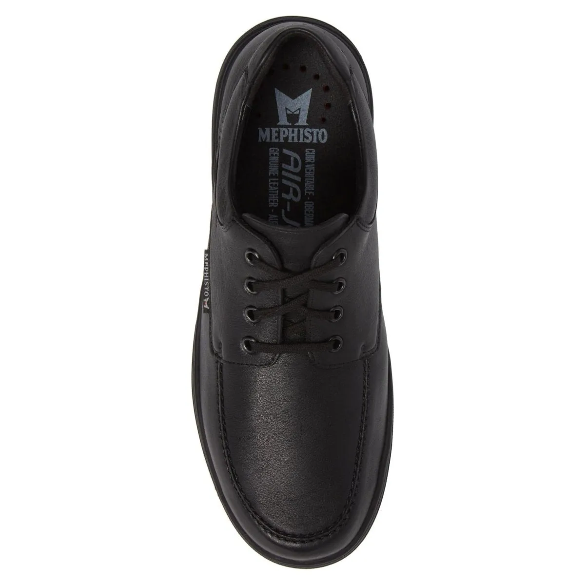 Mephisto Hommes DoukHydroProtect Derby à Bout Rond Noir Imperméable