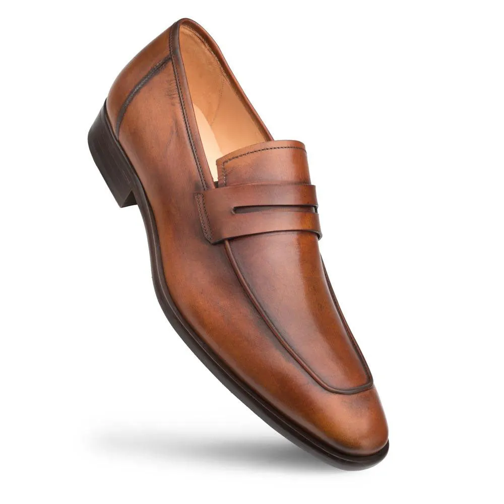 Mezlan Penny Loafer en veau cognac