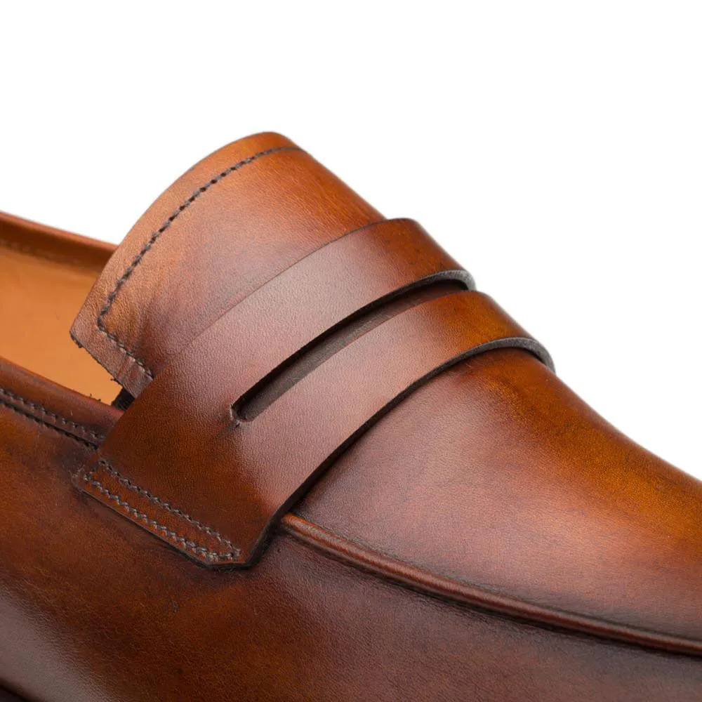 Mezlan Penny Loafer en veau cognac
