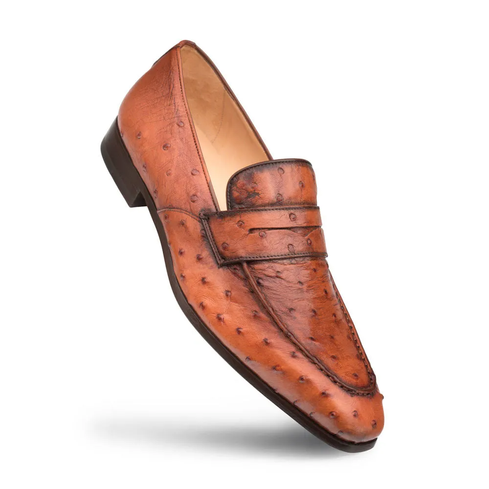 Mezlan Lisbon Mocassin en Autruche Brandy