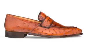 Mezlan Lisbon Mocassin en Autruche Brandy