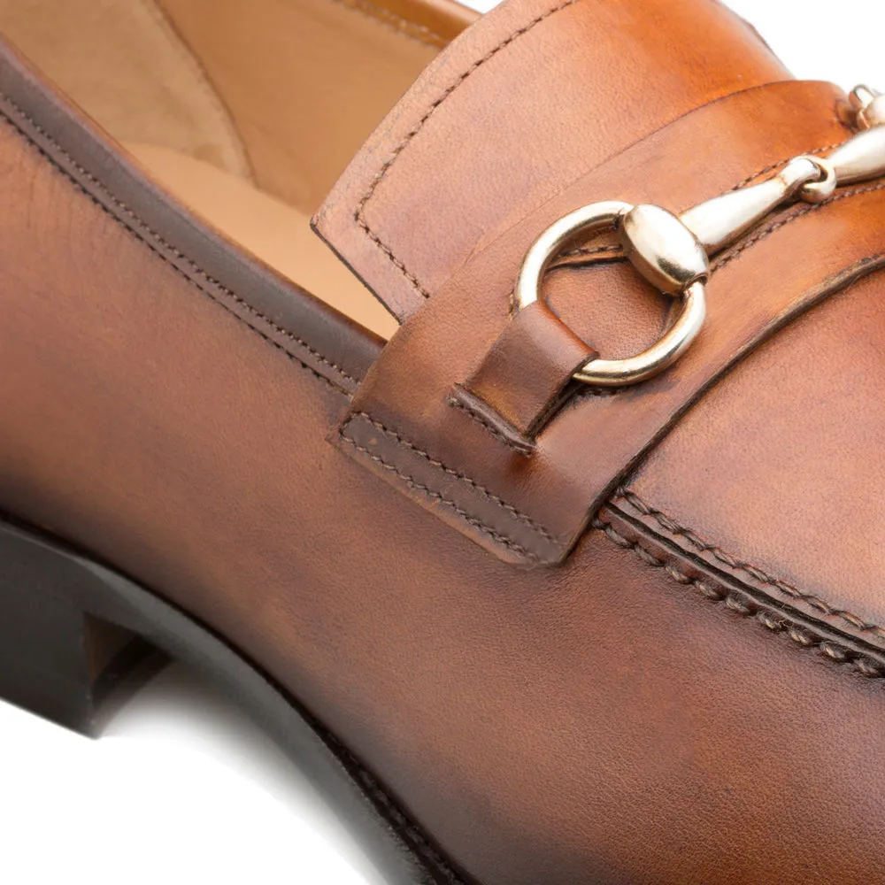 Mezlan Mocassin ornementé Cognac/Rouille