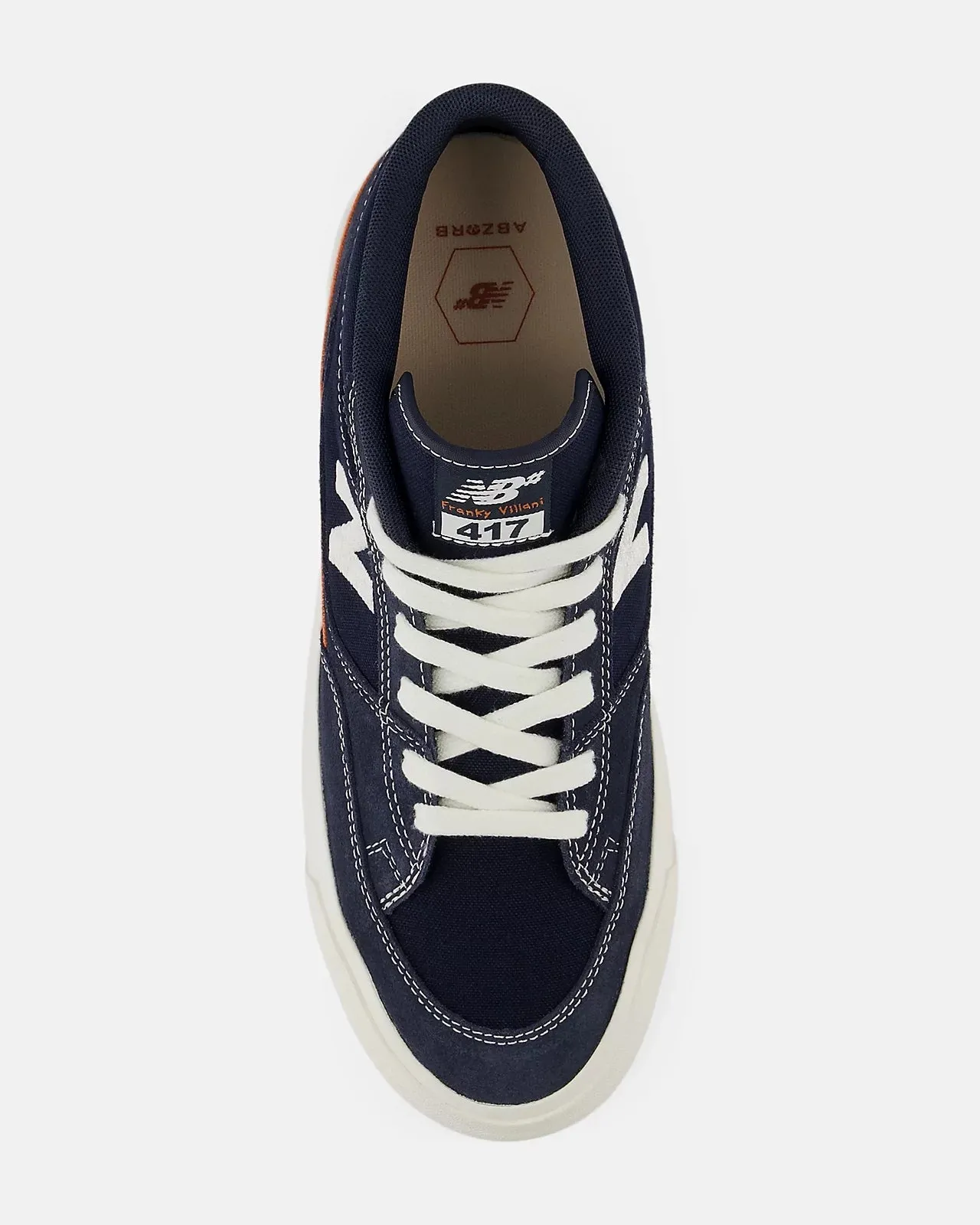 New Balance Sneakers Franky Villani 417 Chaussures Signature en Bleu Marine & Orange