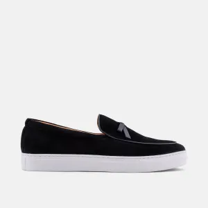 Chaussures Sneakers Mocassins Odell en Suède Noir Belge