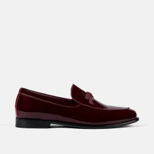 Mocassins belges Odell en cuir verni bordeaux