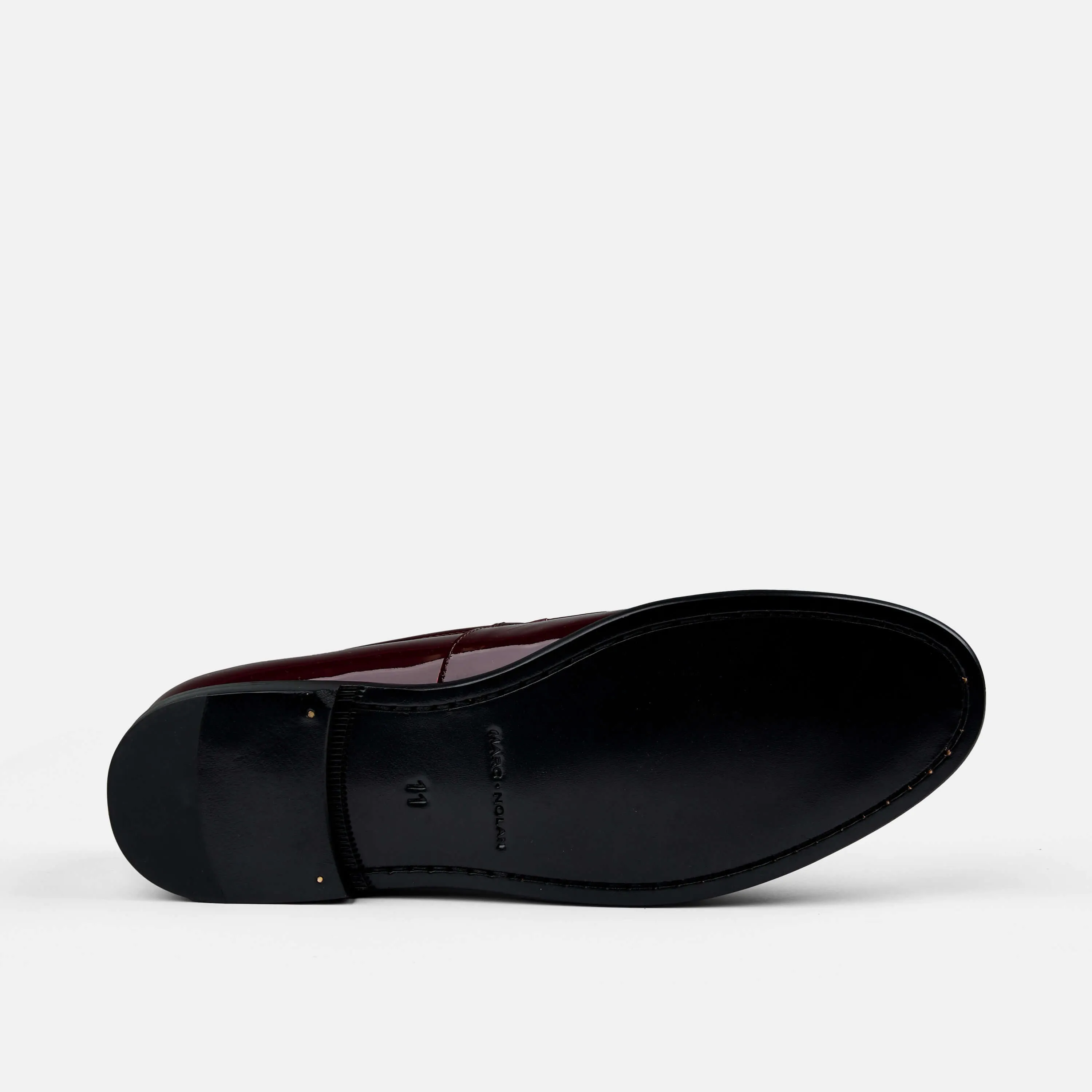 Mocassins belges Odell en cuir verni bordeaux