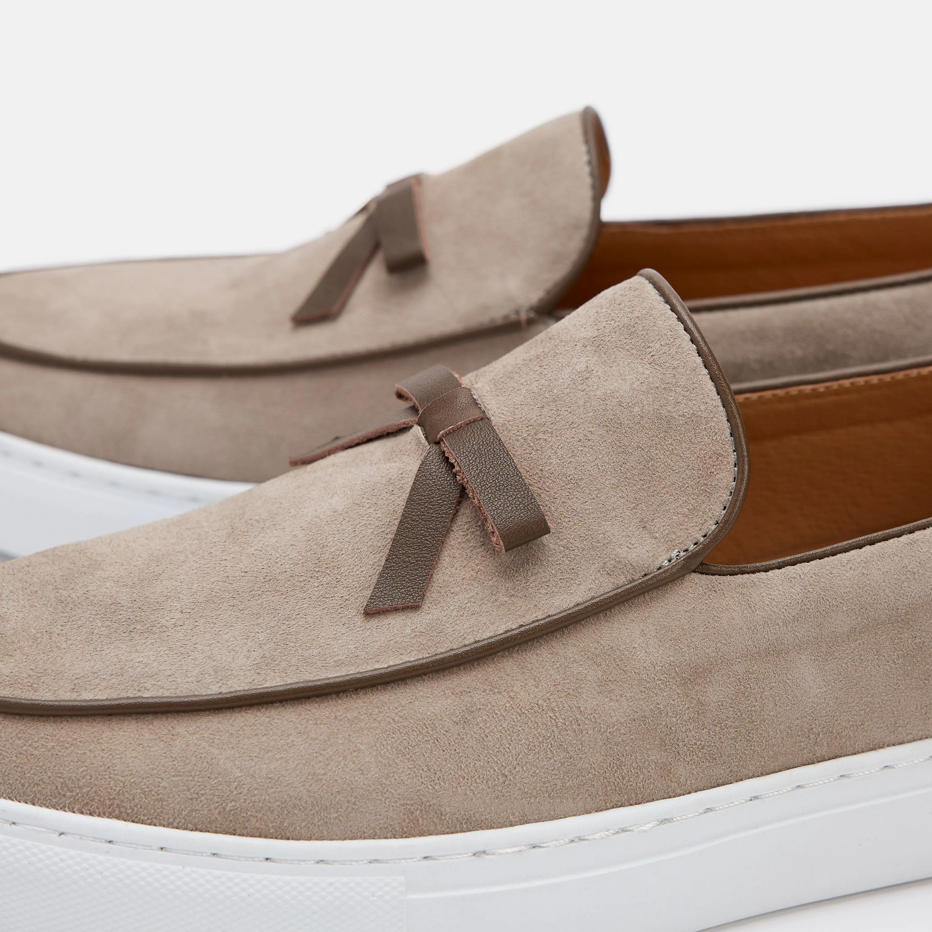 Chaussures Sneakers Belgian Loafer en Suédine Sable du Désert Odell