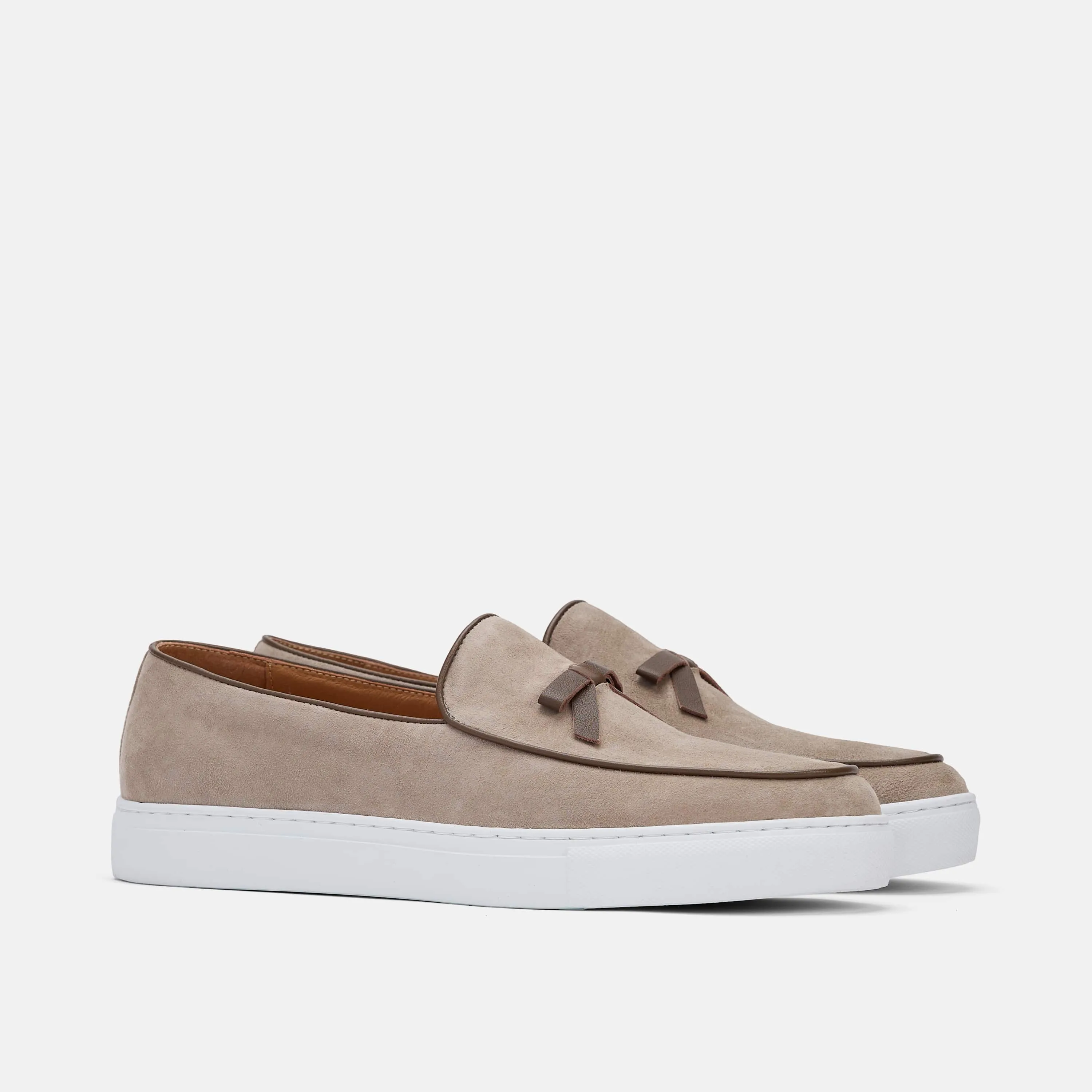 Chaussures Sneakers Belgian Loafer en Suédine Sable du Désert Odell