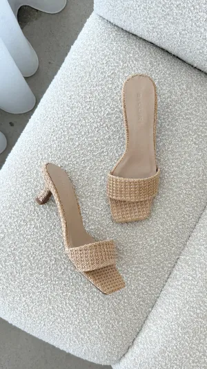 Olga Heel - Raffia Naturel
