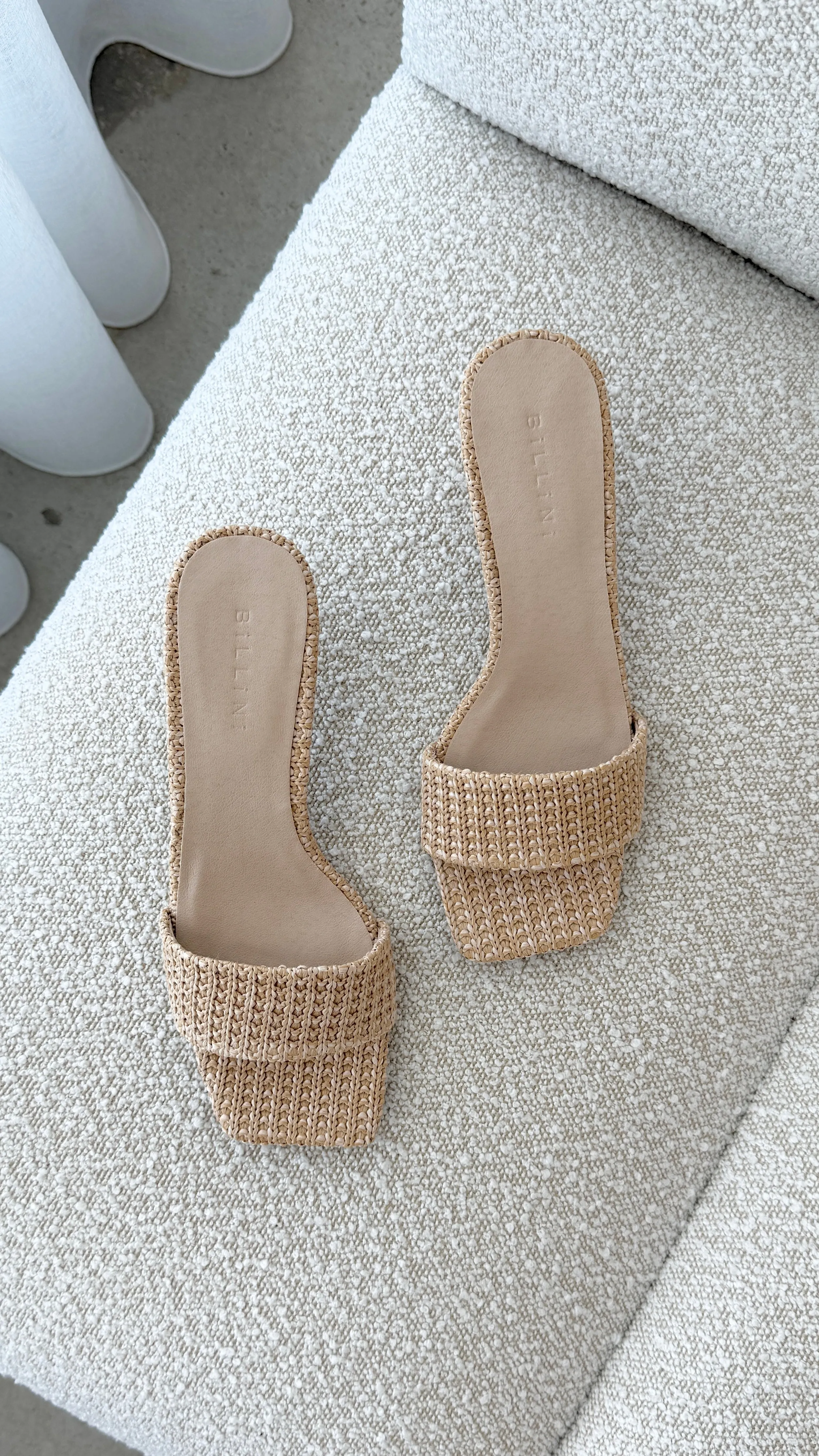 Olga Heel - Raffia Naturel