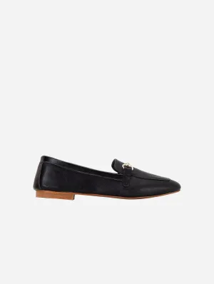Mocassins Olly à motif Horsebit en simili cuir végane | Noir
