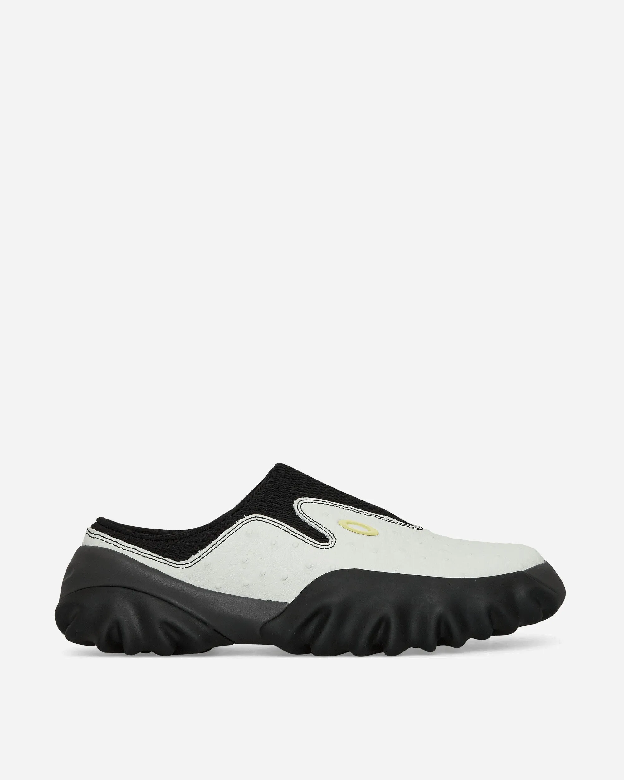 Mules Ostrich Chop Saw Blanc