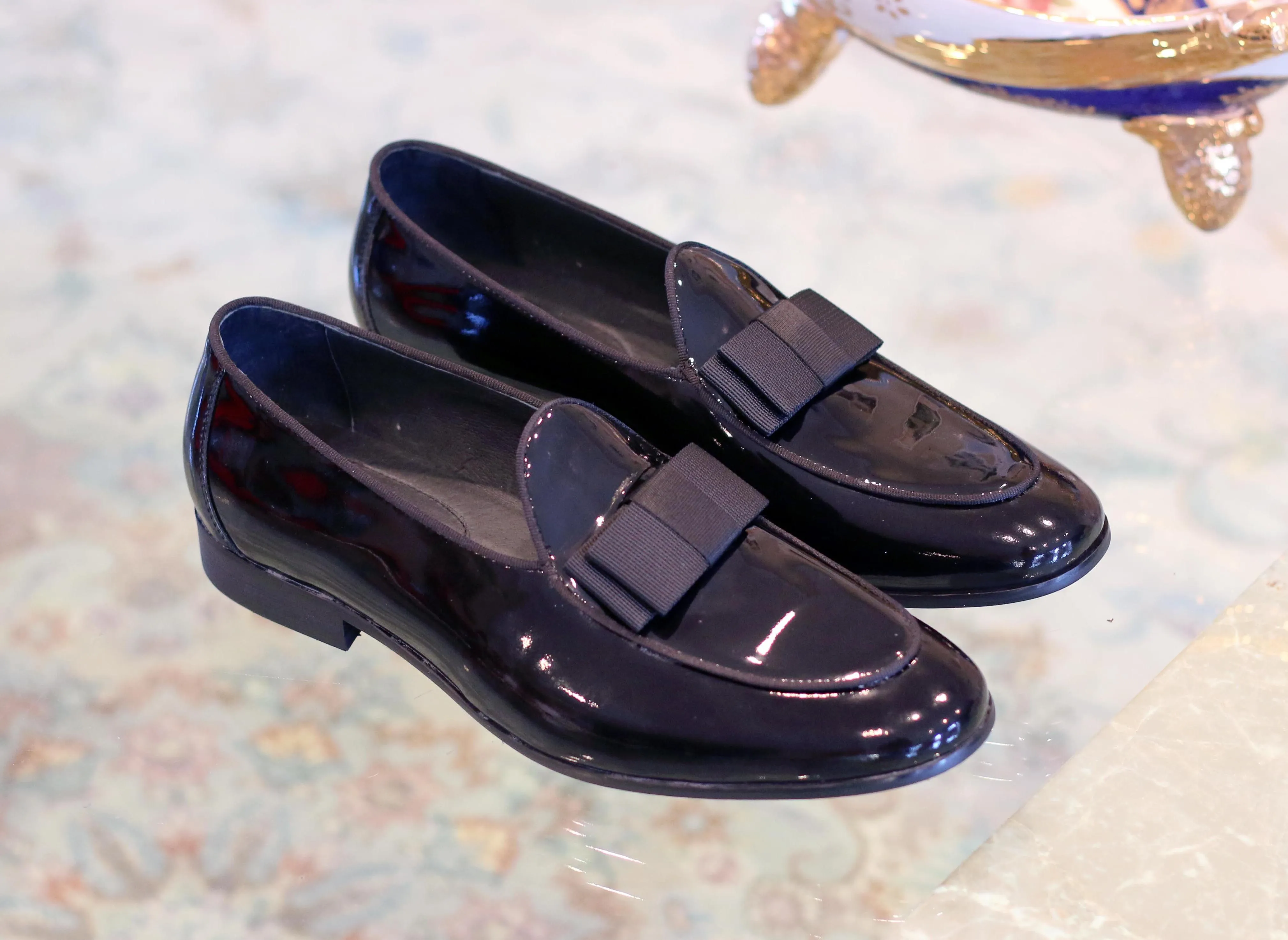Mocassin Formel en Cuir Verni Noir