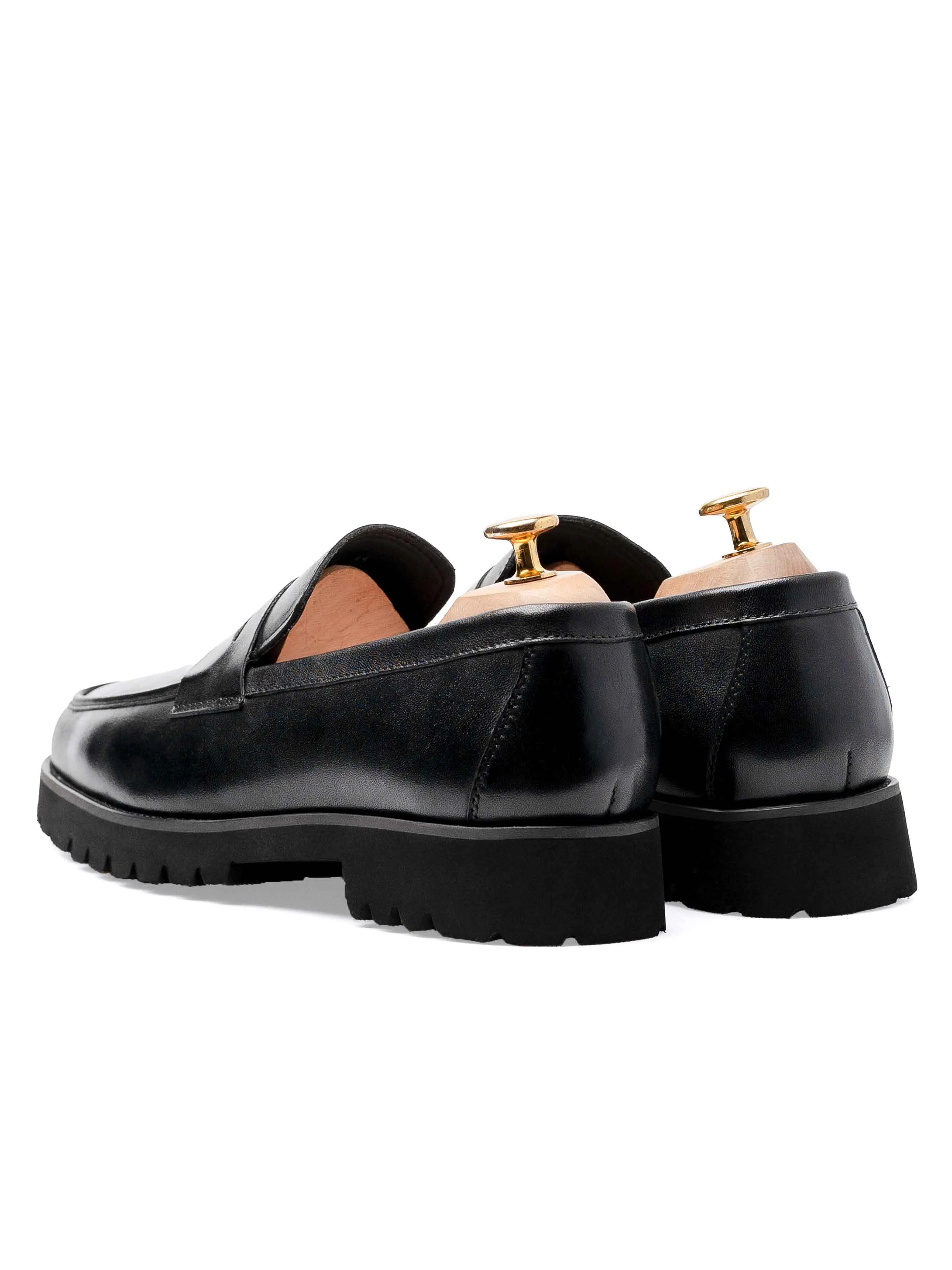 Penny Loafer - Cuir noir (Eva Combat)