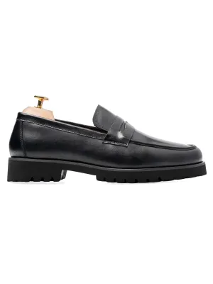 Penny Loafer - Cuir noir (Eva Combat)