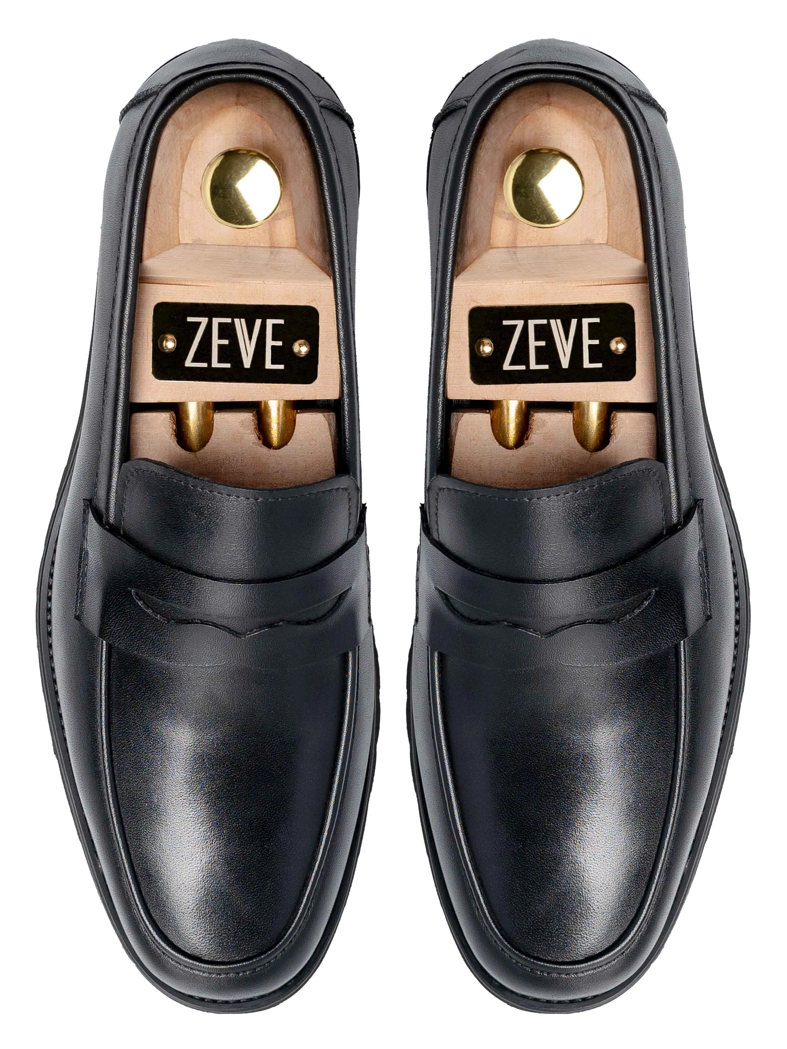 Penny Loafer - Cuir noir (Eva Combat)