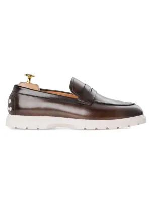 Penny Loafer - Café (Semelle Craie)