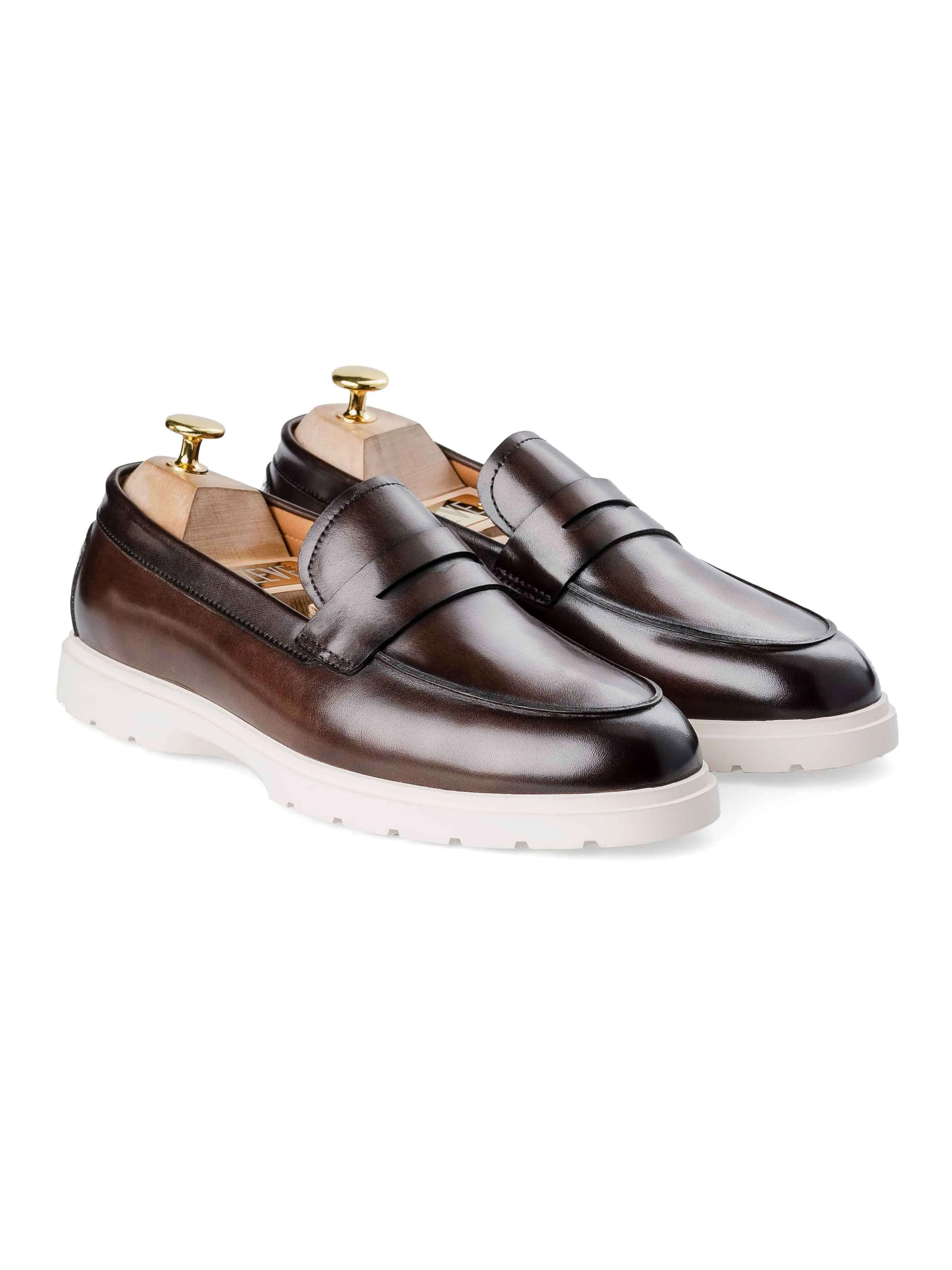 Penny Loafer - Café (Semelle Craie)