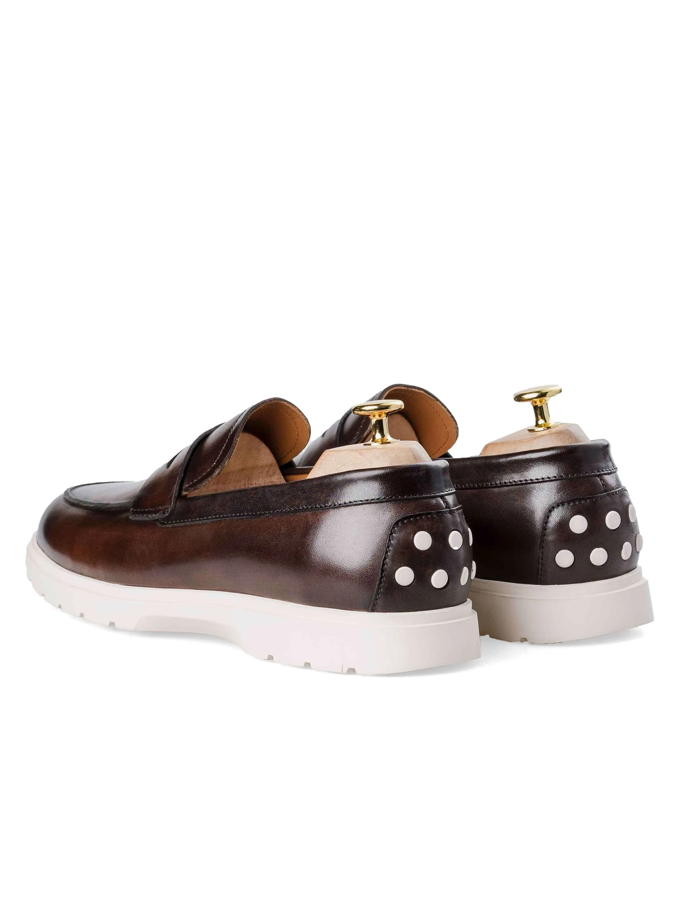 Penny Loafer - Café (Semelle Craie)