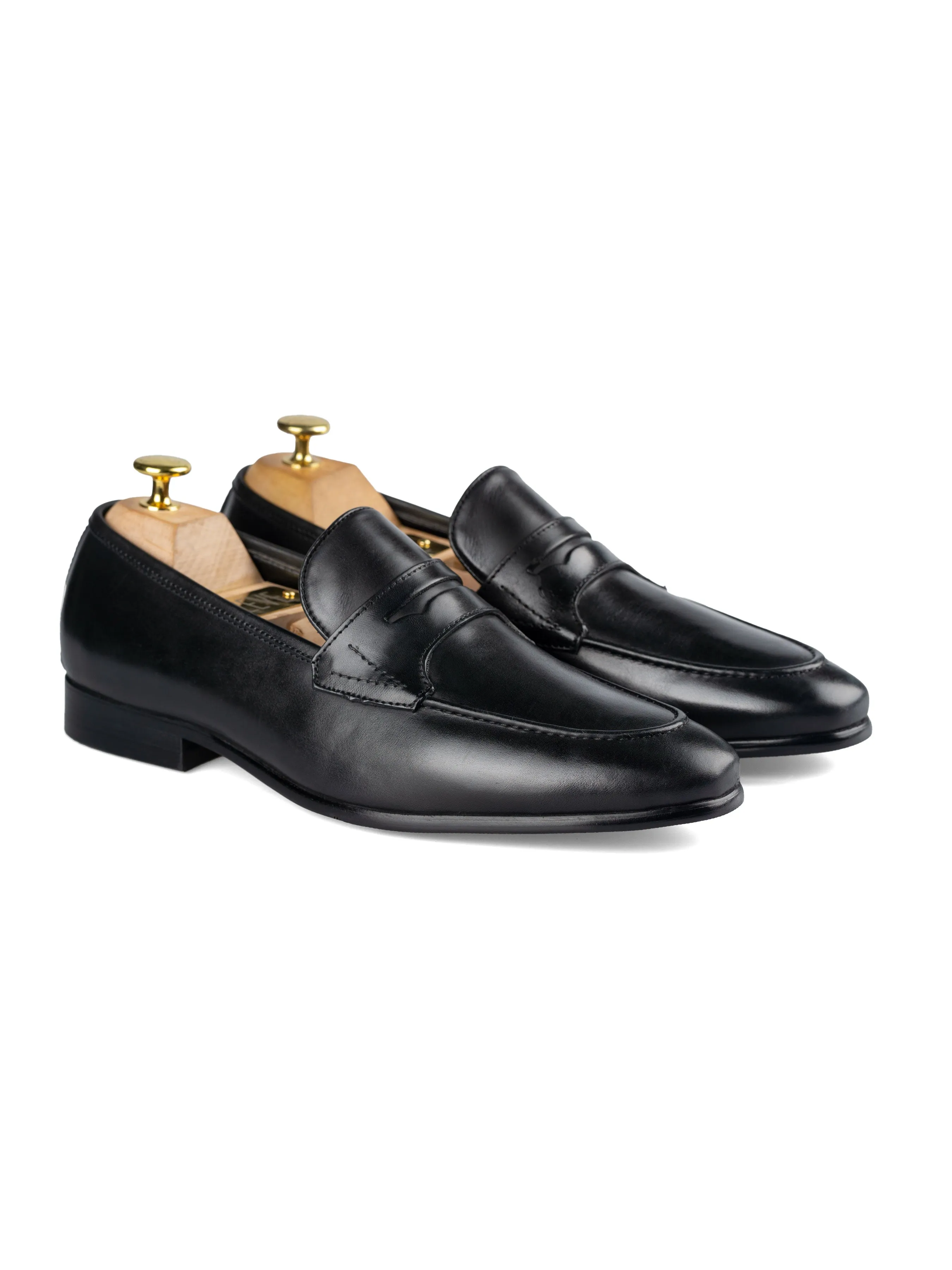 Penny Loafer à bride latérale - Noir uni
