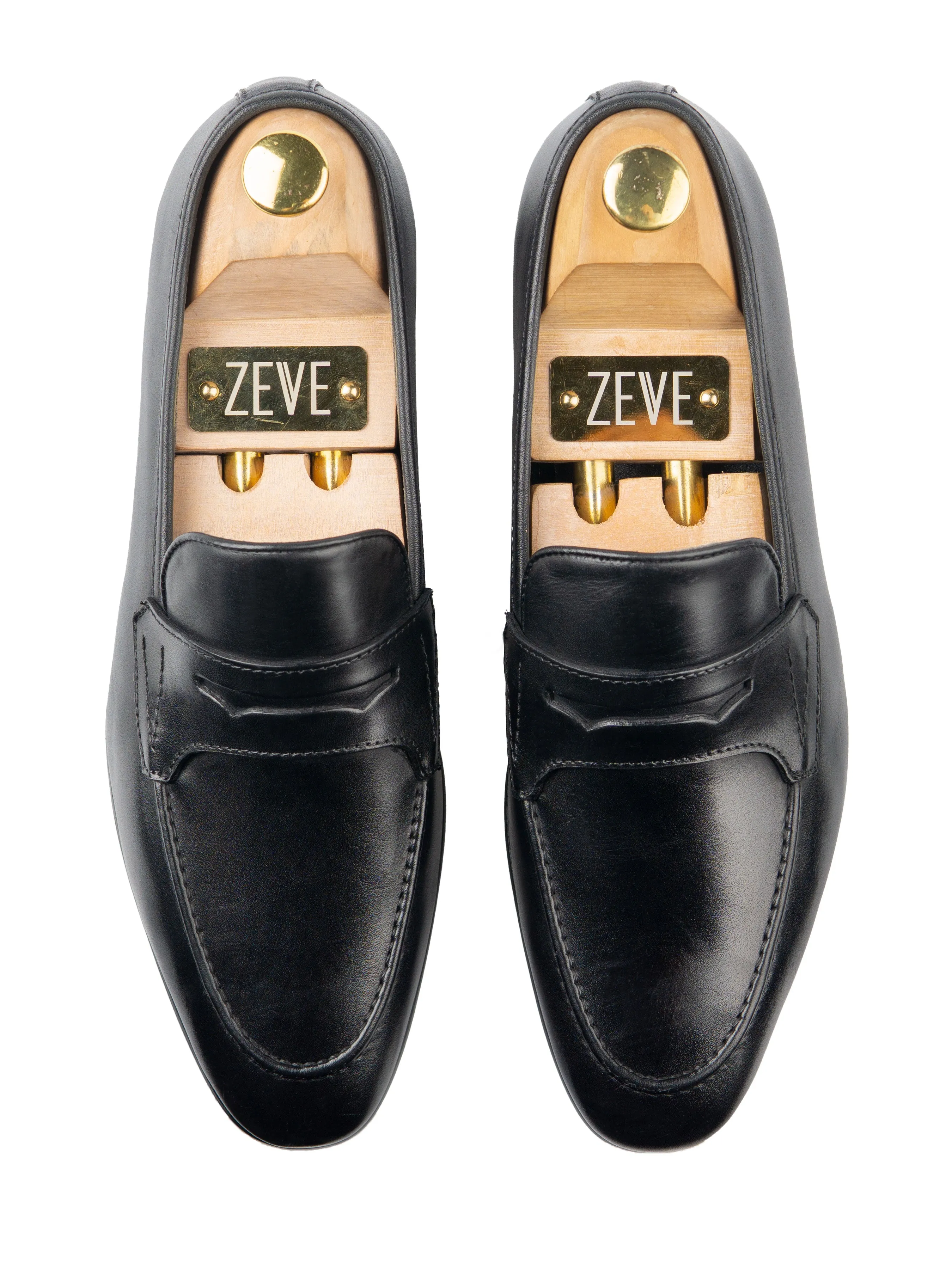Penny Loafer à bride latérale - Noir uni