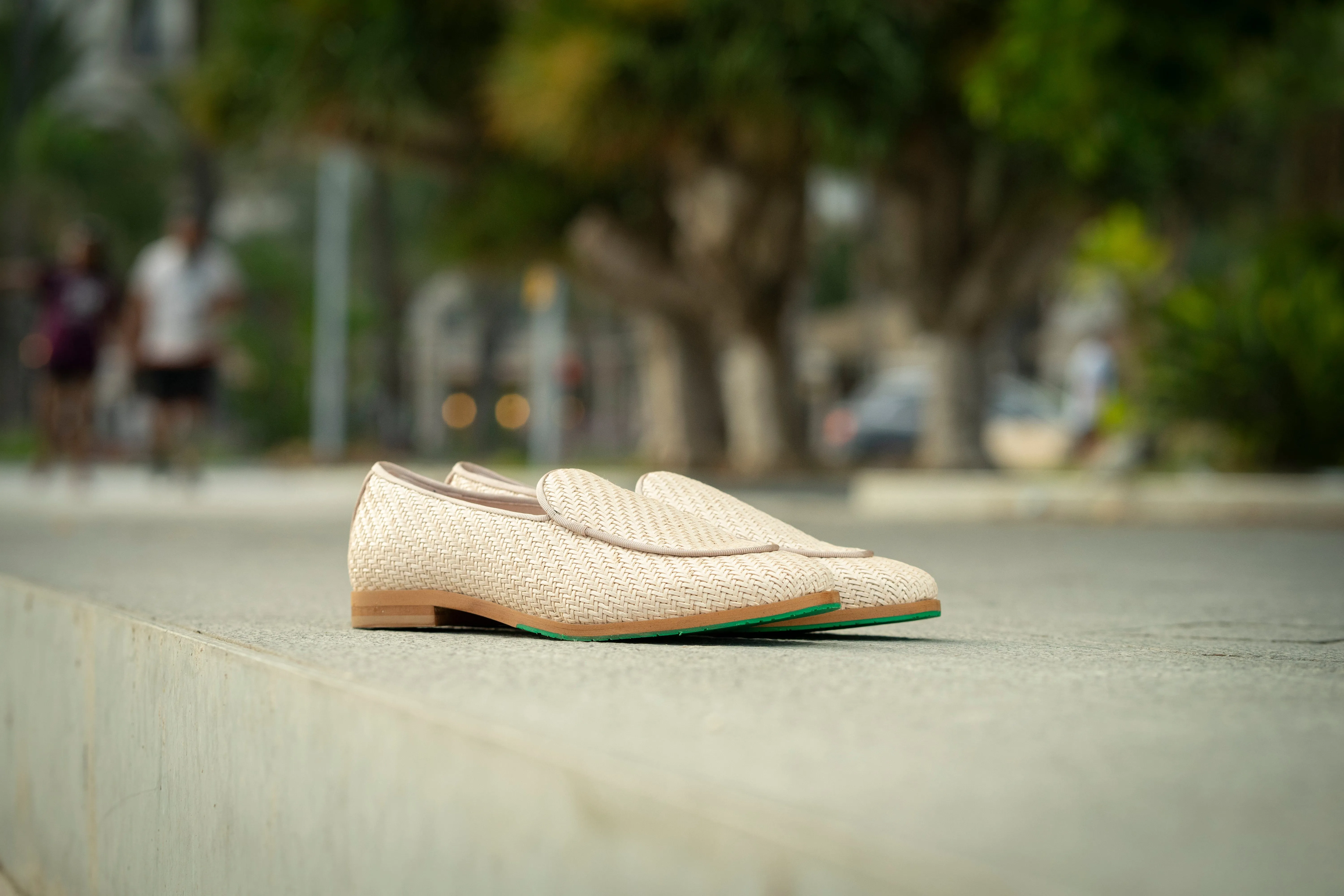 Princesa Raffia Loafers Végétaliens | Beige