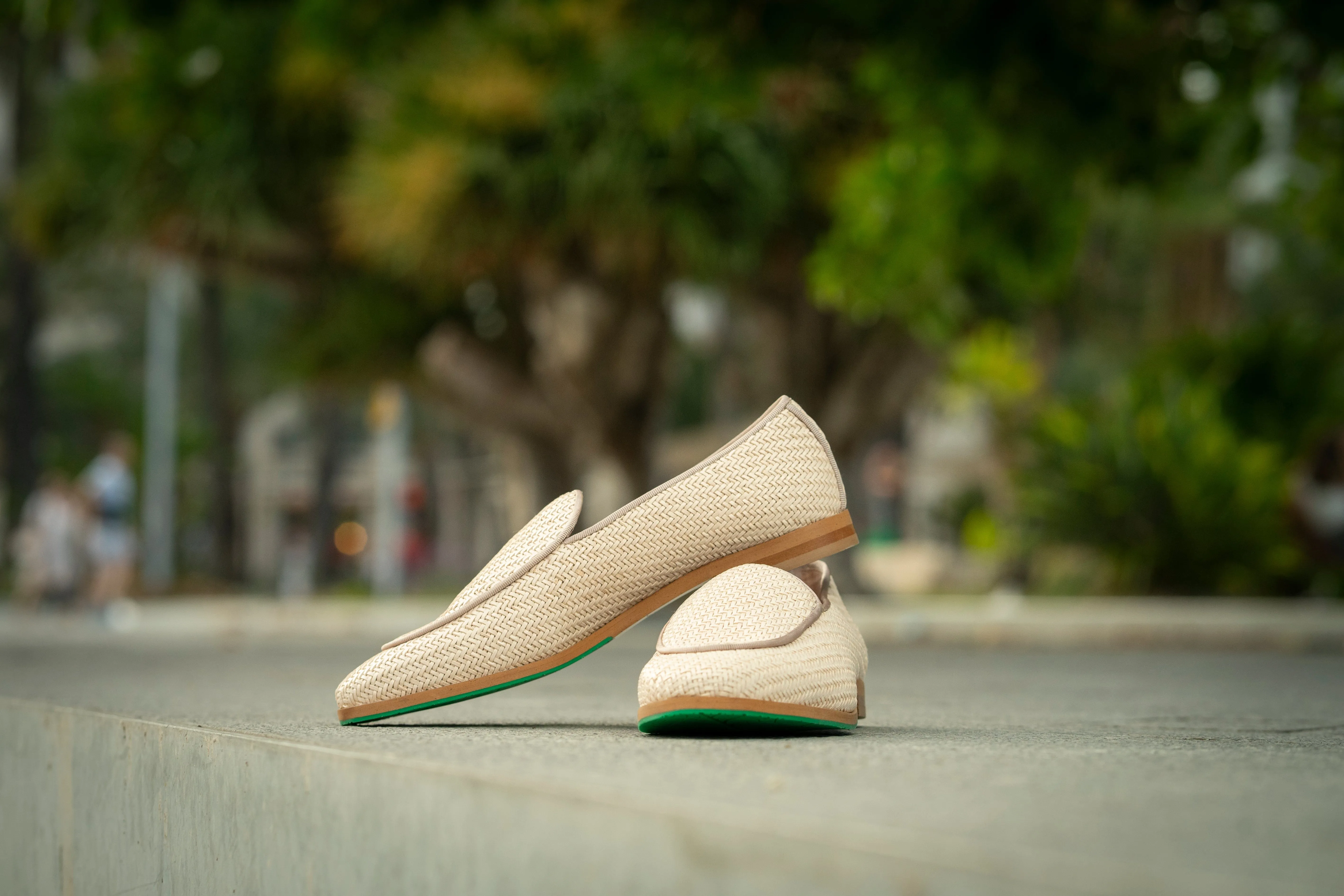 Princesa Raffia Loafers Végétaliens | Beige