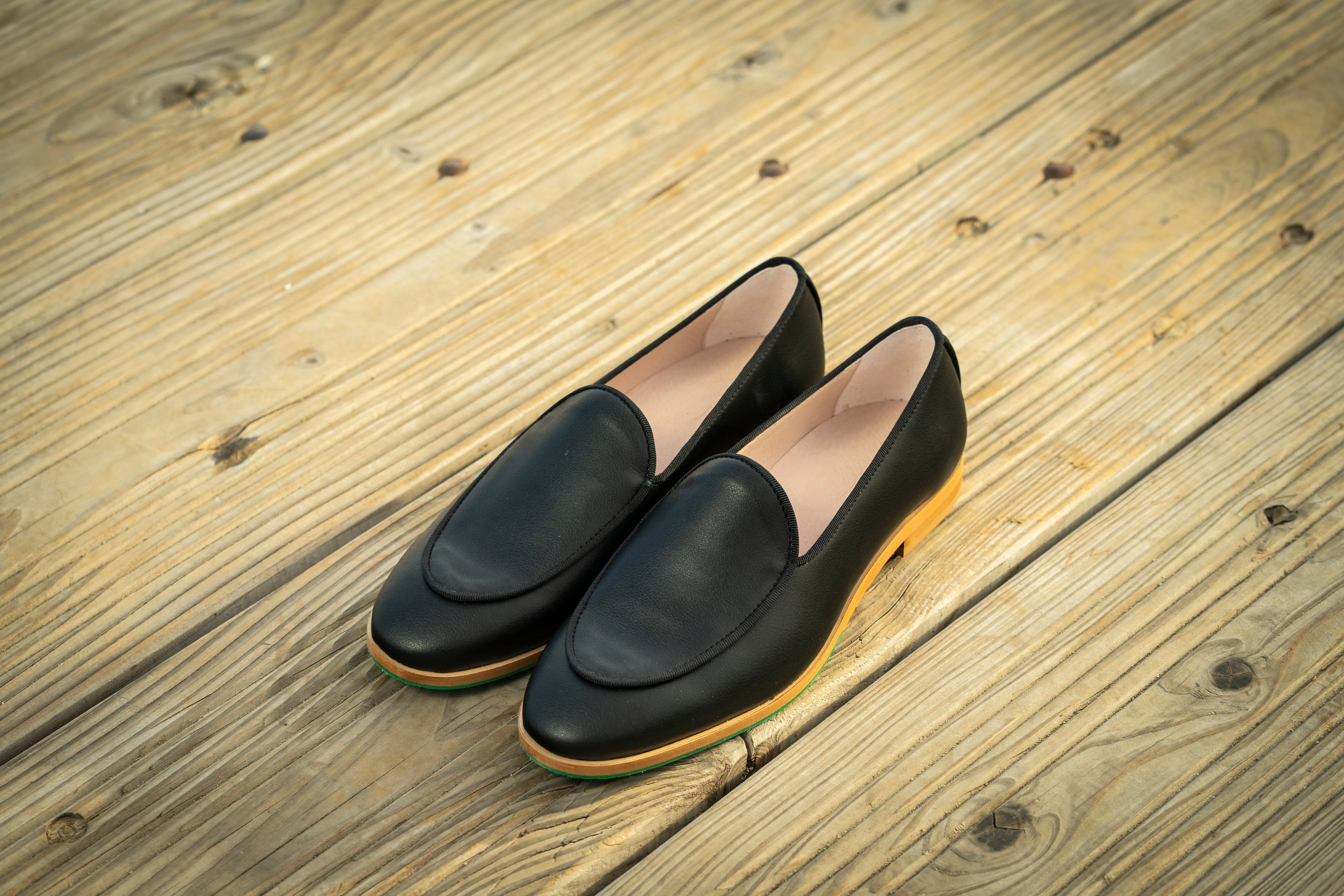 Princesa Mocassins en Similicuir Végane | Noir