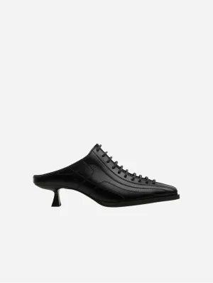 Rachel Mules en Cuir d'Apple | Noir
