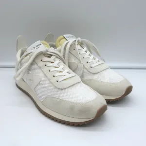 Rag & Bone Retro Basket Basses de Course en Maille Blanche et Suédine Crème Taille 37