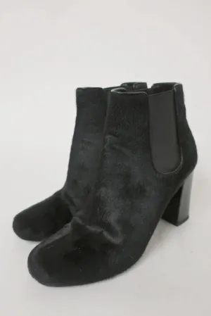 Bottes Chelsea Saint Laurent Babies en Poil de Veau Noir Taille 36 Bottes à Cheville à Talon Haut