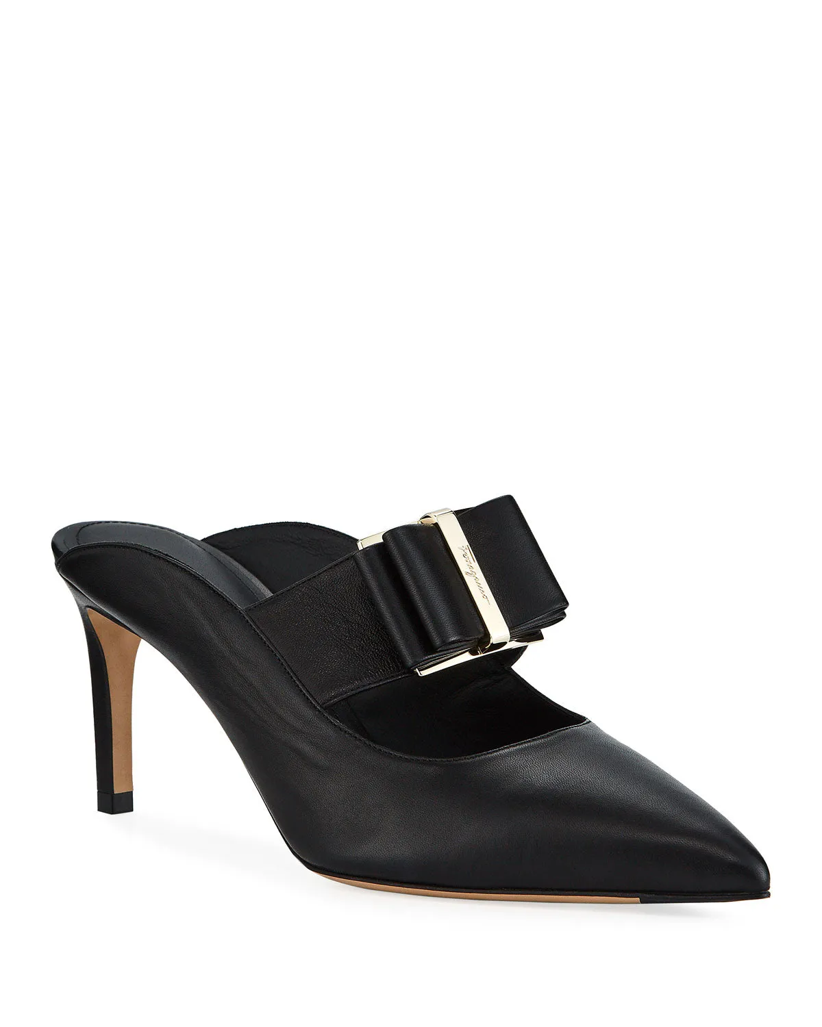 SALVATORE FERRAGAMO Zelda Mules pour Femme 724997 Noir Chaussures ecco